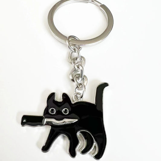 🐾 Cute Black Cat Keychain – Kawaii Style for Cat Lovers! 🖤🐱
