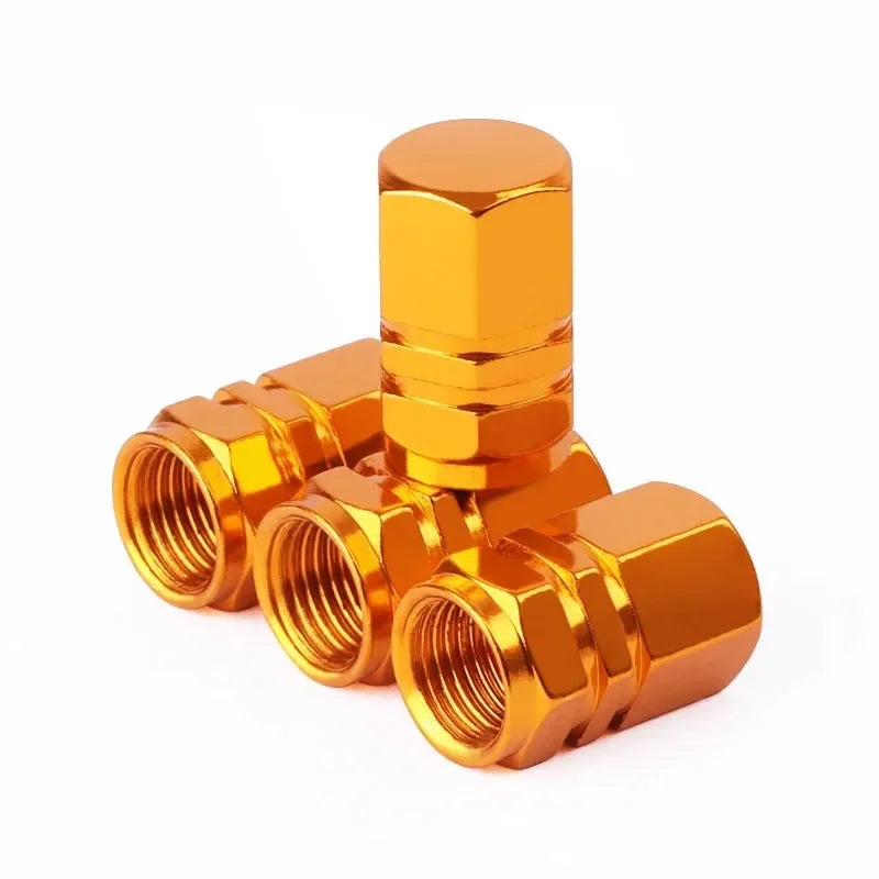 Premium Anodized Aluminum Tire Valve Stem Caps (4-Pack)