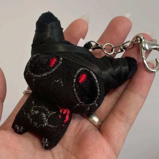 Halloween Horror Plush Keychain - Creepy Monster Doll Bag Charm