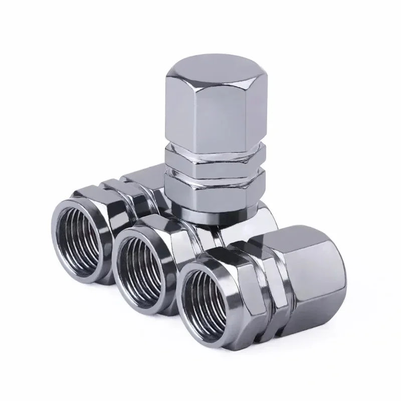 Premium Anodized Aluminum Tire Valve Stem Caps (4-Pack)
