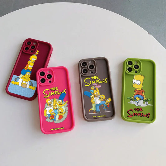 😎 Cartoon Vibes – Funny Simpsons-Inspired TPU Case for iPhone