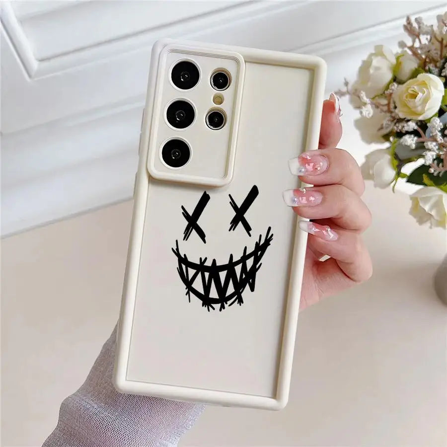 Smiling Devil Print Case – Soft Shockproof Cover for Samsung Galaxy