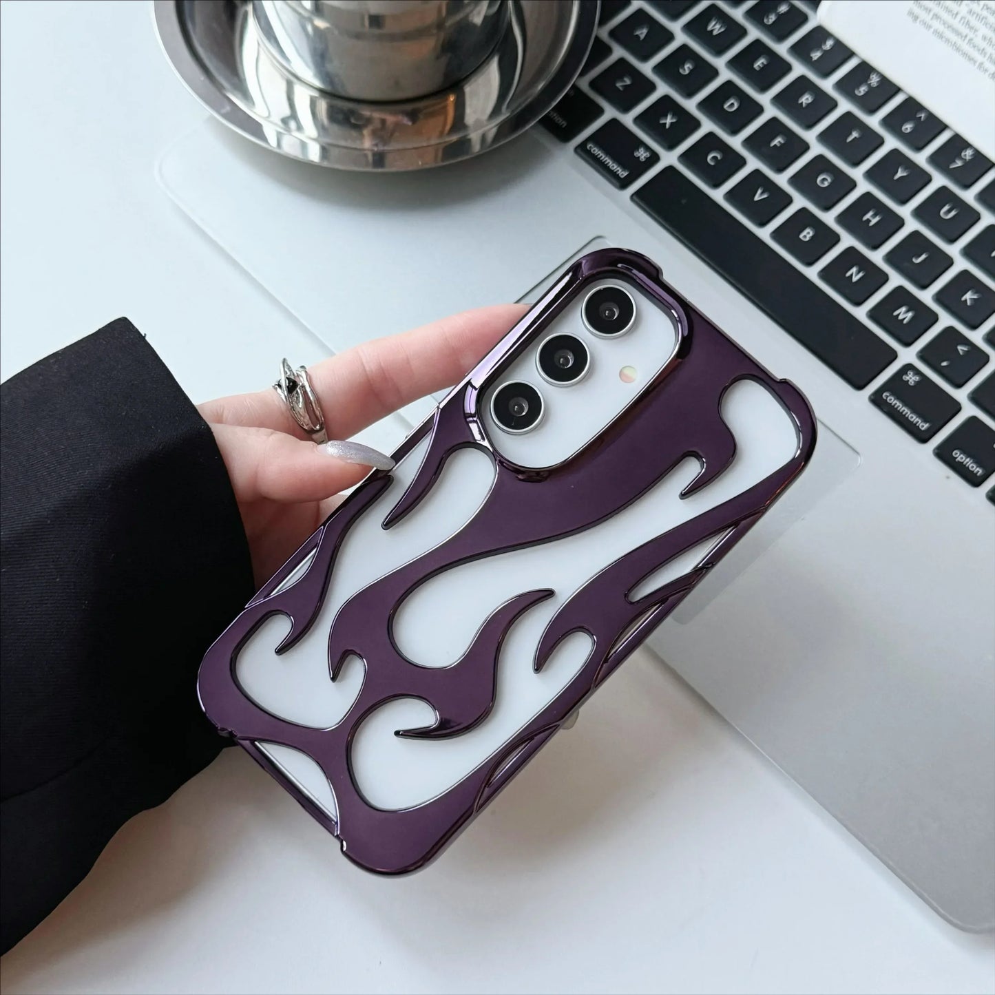 🔥 3D Flame Pattern Phone Case – Slim & Shockproof Style for Samsung
