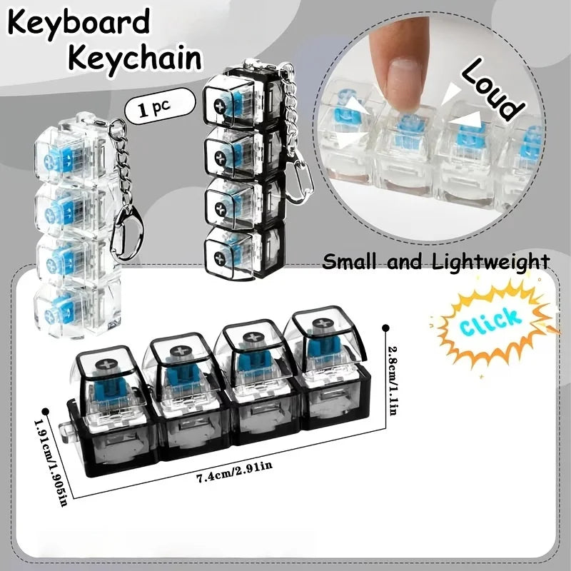LED Light-Up Keyboard Switch Fidget Keychain