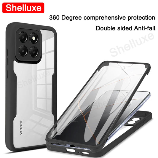 📱Shelluxe 360° Full-Body Magnetic Phone Case – Dual-Sided Glass Protection
