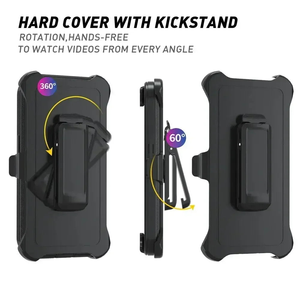 🛡️ Ultimate Armor Shockproof Phone Case with Belt Clip 🔒
