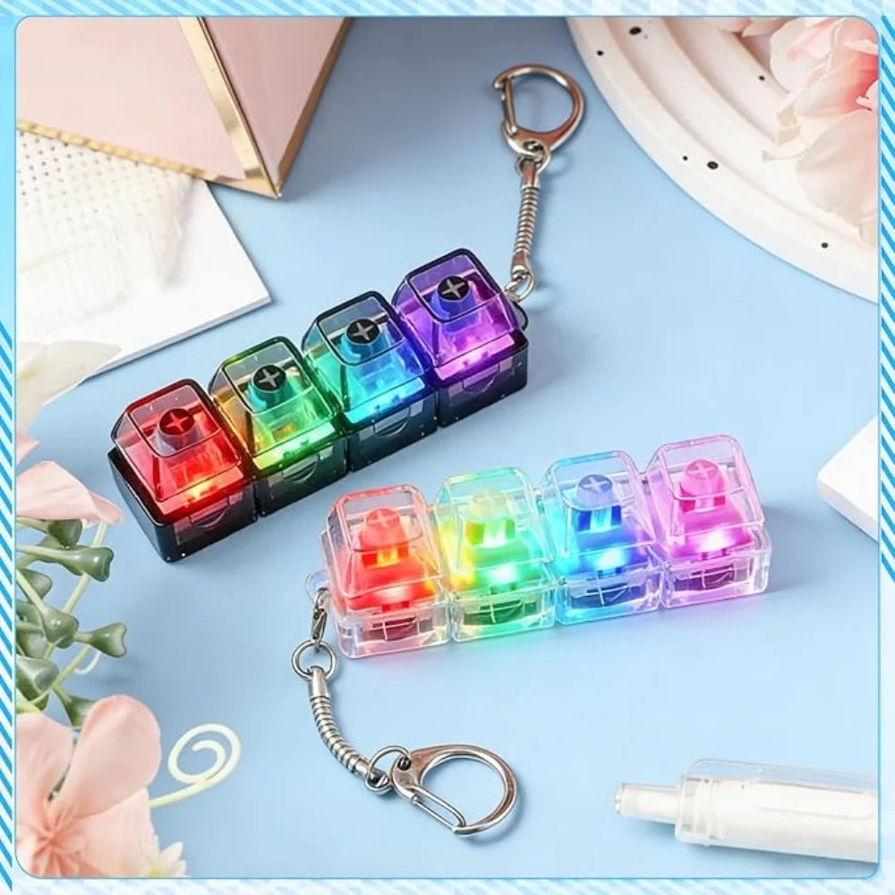LED Light-Up Keyboard Switch Fidget Keychain