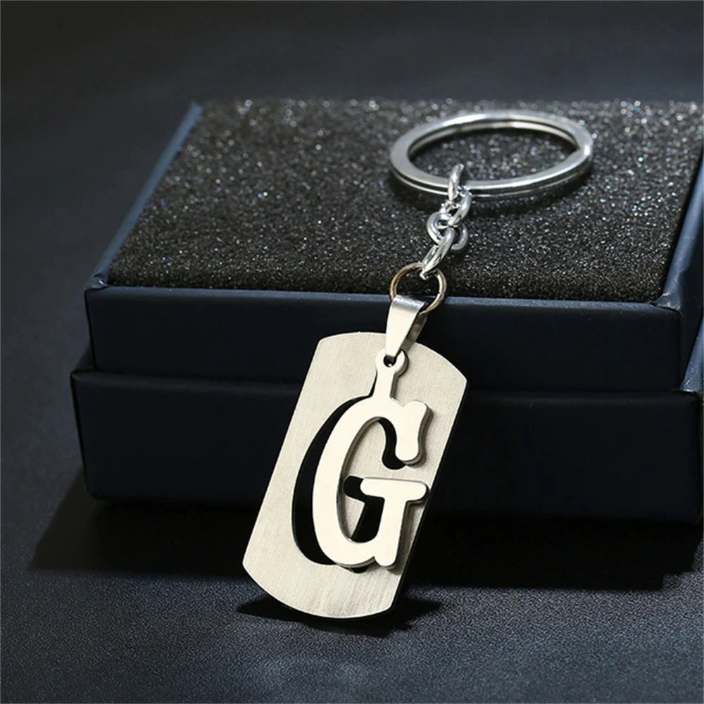 🔠✨ A–Z Letter Keychain – Personalized Steel Charm! 🔑💖
