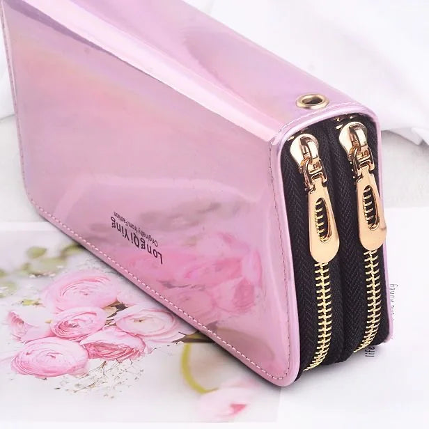 🌸 Elegant Long Zipper Clutch Wallet for Women