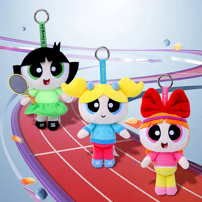 🧸 Powerpuff Girls Plush Keychains – Cartoon Heroes on the Go! 💥