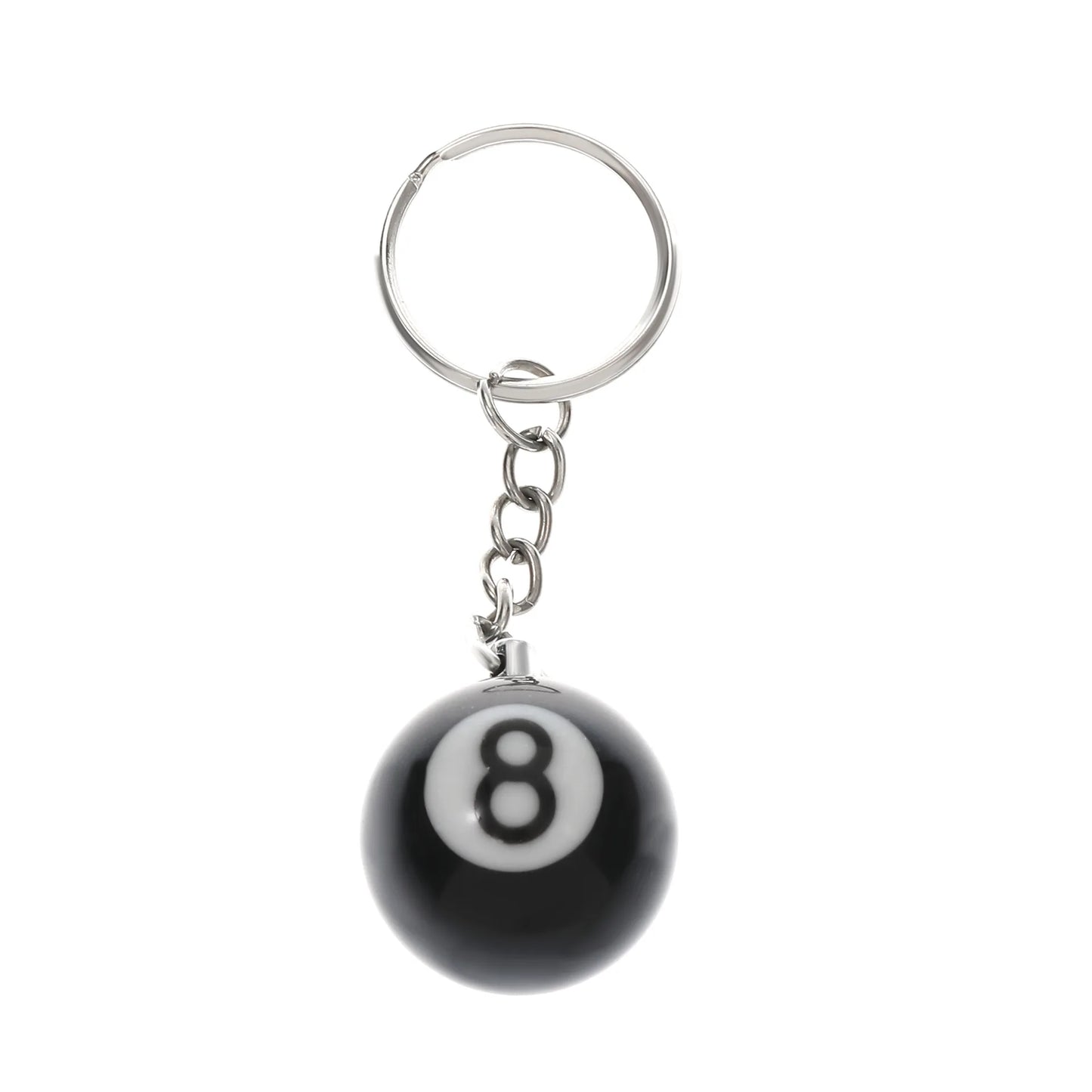 Black 8 Ball Billiard Keychain – Magic 8 Ball Pool Keyring