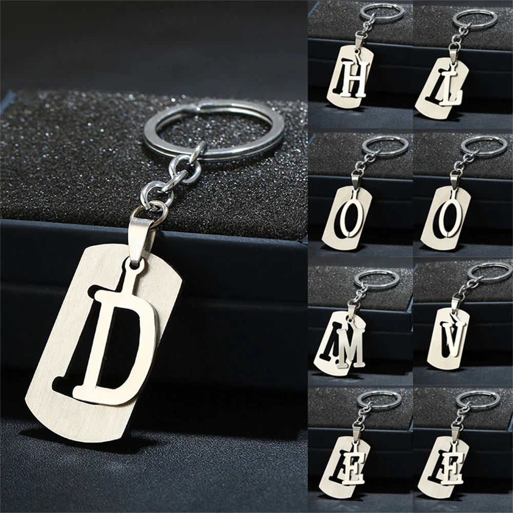 🔠✨ A–Z Letter Keychain – Personalized Steel Charm! 🔑💖