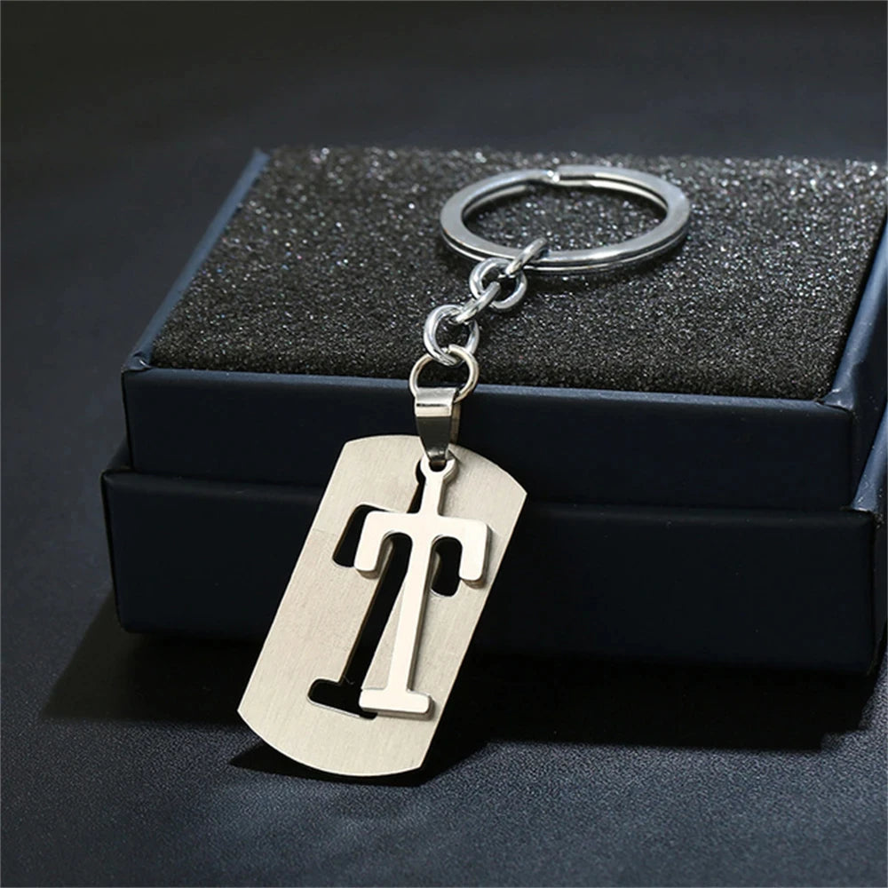🔠✨ A–Z Letter Keychain – Personalized Steel Charm! 🔑💖