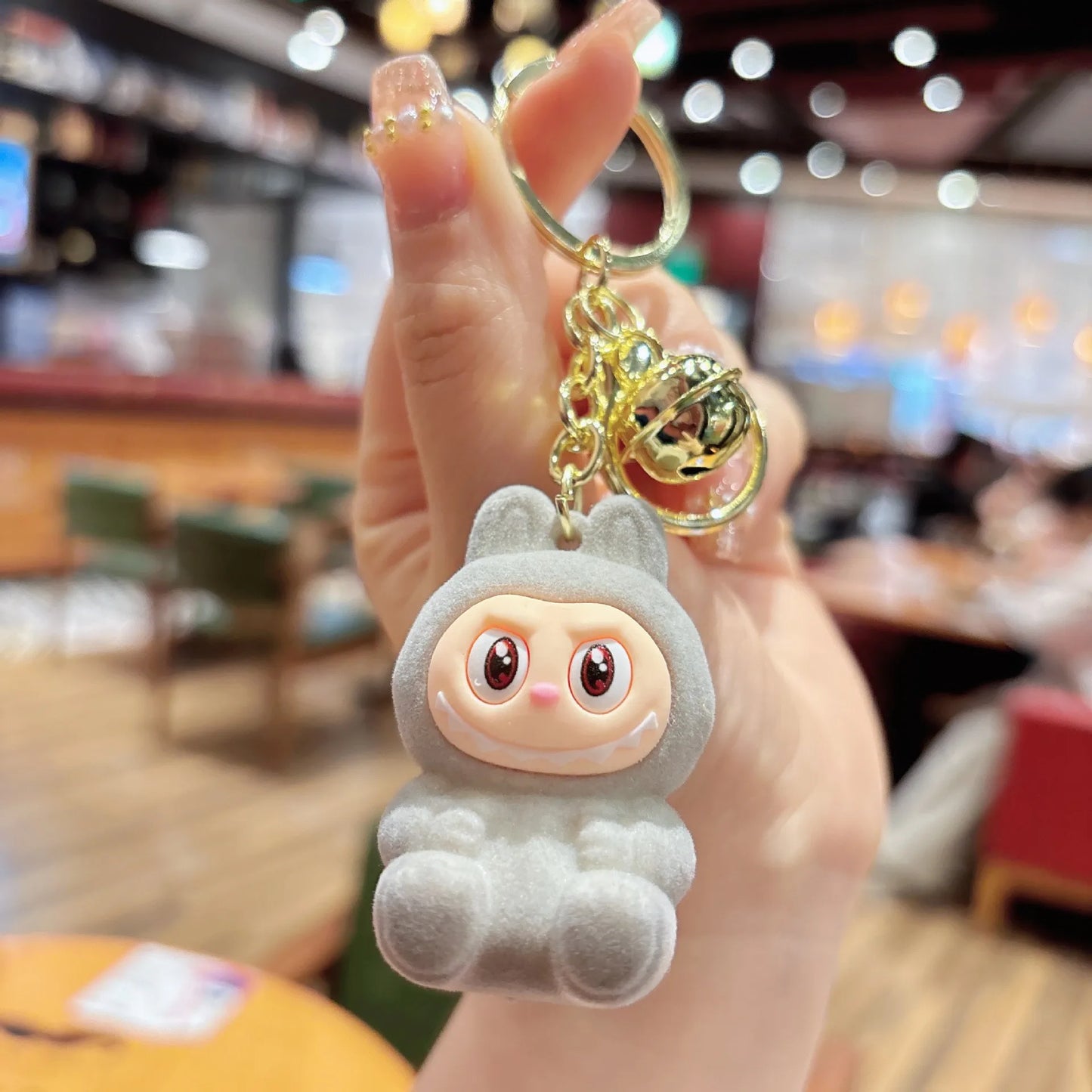🐰 Cute Plush Bunny Keychain – Soft & Colorful