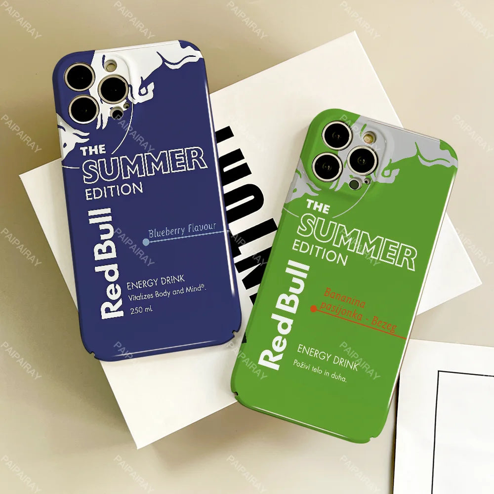 📱 Red Bull Summer Edition iPhone Case – Banana & Blueberry Vibes 🍌🫐
