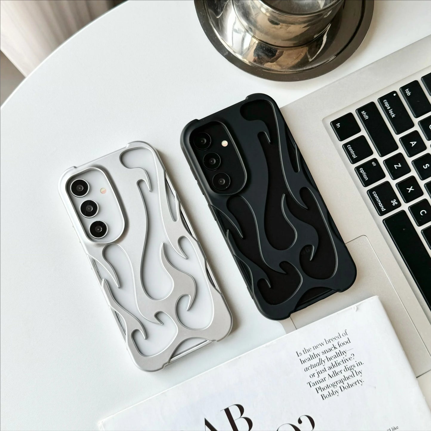 🔥 3D Flame Pattern Phone Case – Slim & Shockproof Style for Samsung