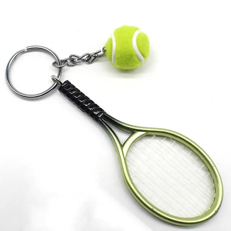 🎾 Mini Tennis Keychain Set – 6PCS Racket & Ball Keyrings 🎒