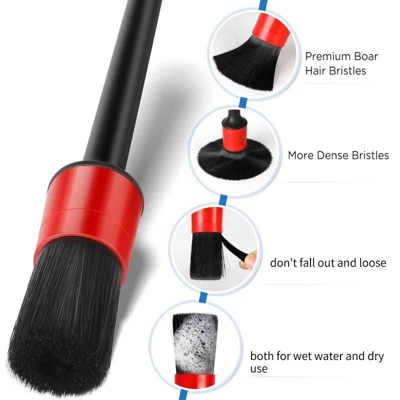 AutoDetail Pro™ 5-Piece Car Detailing Brush Set