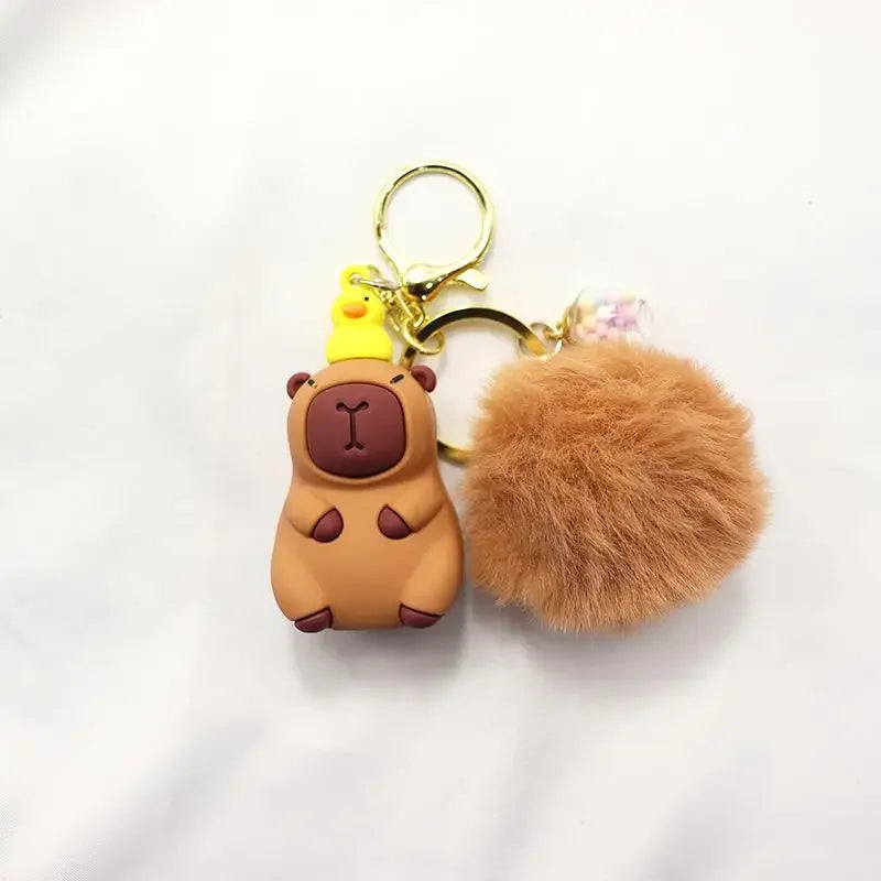 🌟🧸 Cute Capybara Buddy Keychains 🐶🐢🦆🐊