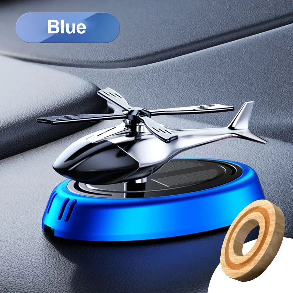 🚁 Solar Car Air Freshener – Helicopter Design | Aromatherapy & Odor Removal