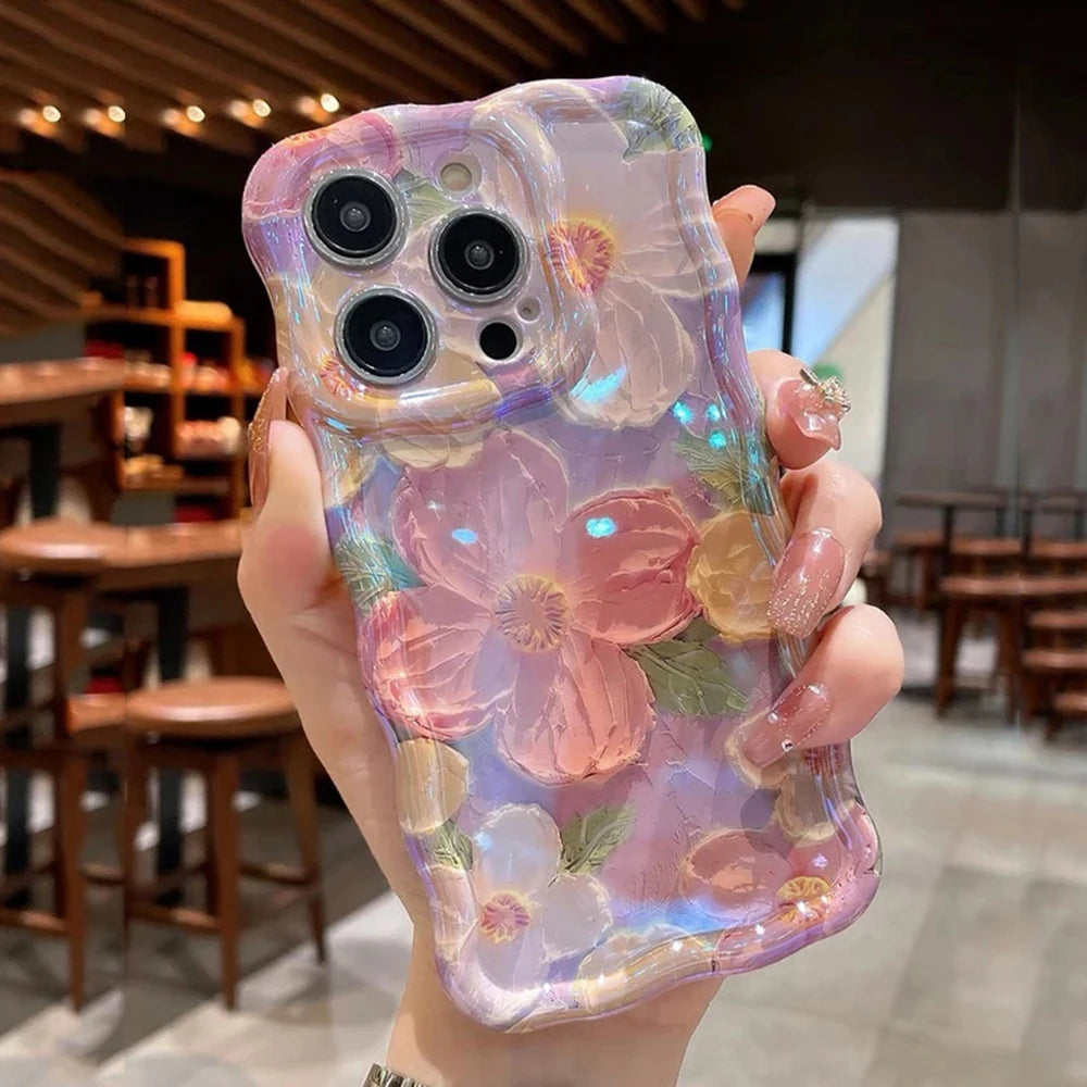 Vintage Oil Painting Phone Case – Elegant Floral Shockproof Cover 🌸📱