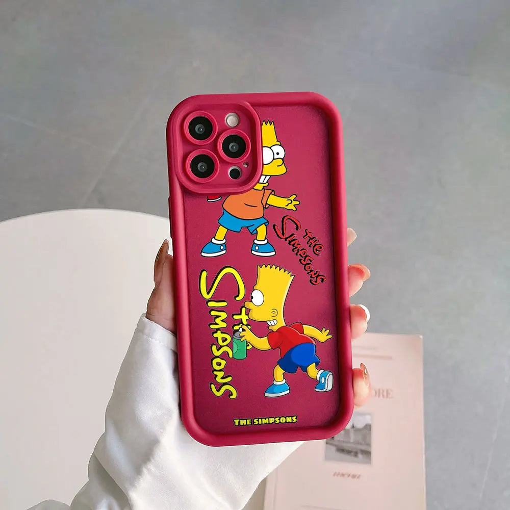 😎 Cartoon Vibes – Funny Simpsons-Inspired TPU Case for iPhone