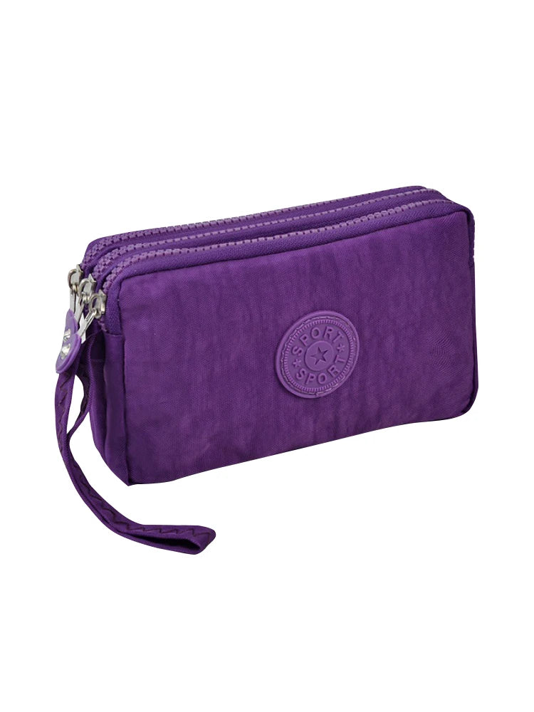 🎨 ColorPop™ Multi-Zip Wallet with Wrist Strap – Versatile & Vibrant!