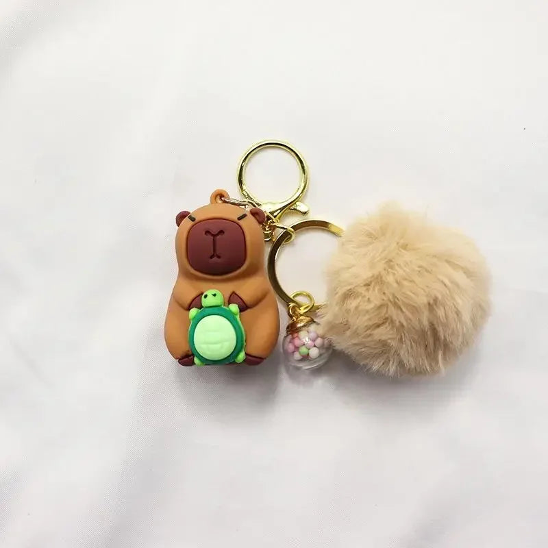 🌟🧸 Cute Capybara Buddy Keychains 🐶🐢🦆🐊