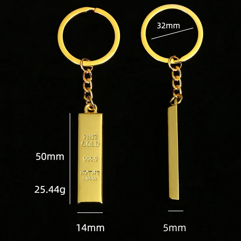 🏆 Mini Gold Bar Keychain – Shine with Style!