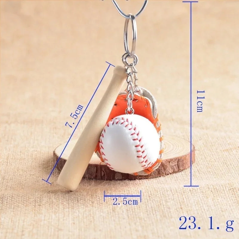 🧤⚾🎸 Creative Baseball & Guitar Keychain – Multi-Tool Keyring Gift