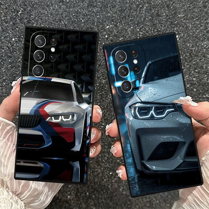 Aggressive Sport Car Headlights Phone Case for Samsung & iPhone | Dark Automotive Aesthetics