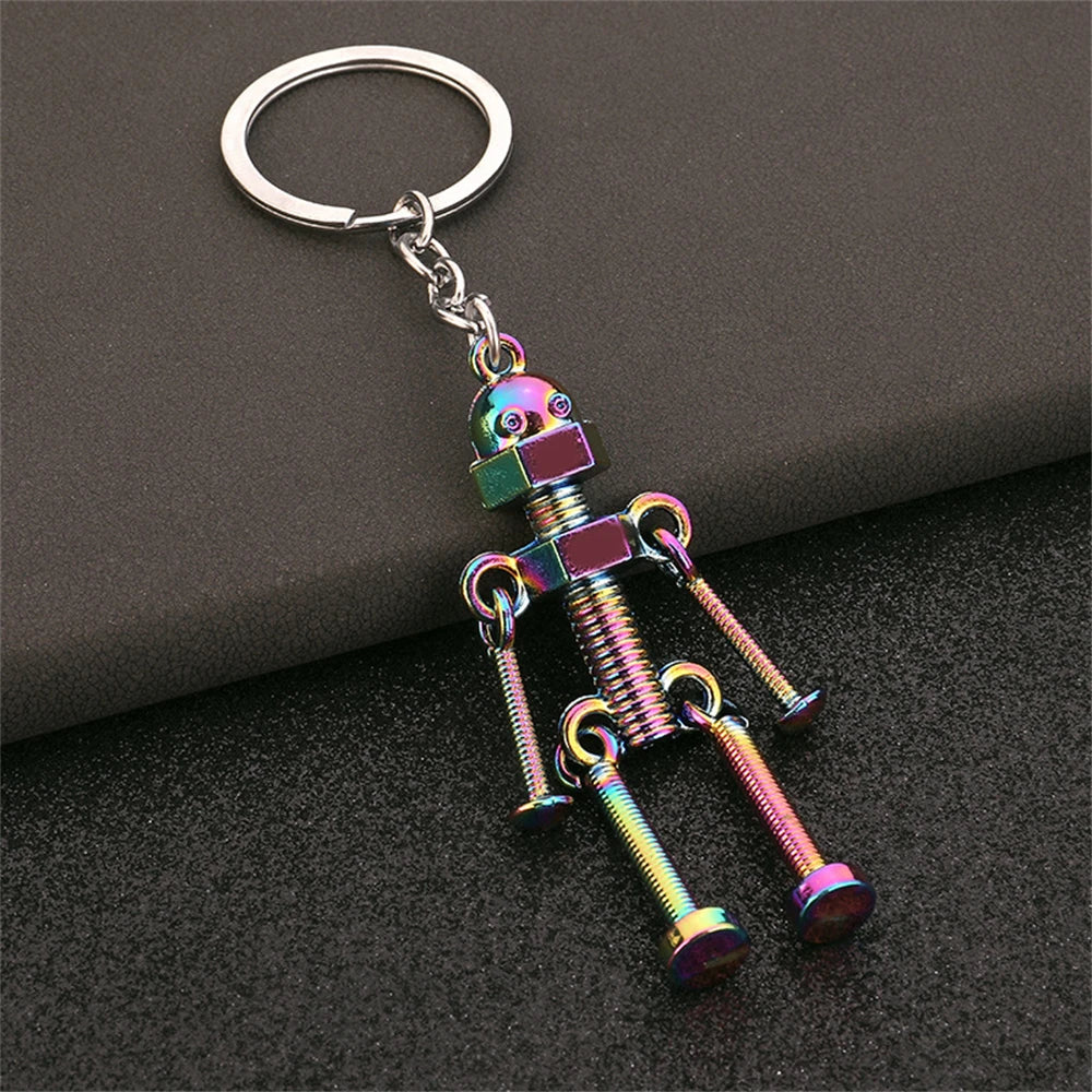 Vintage Metal Robot Keychain