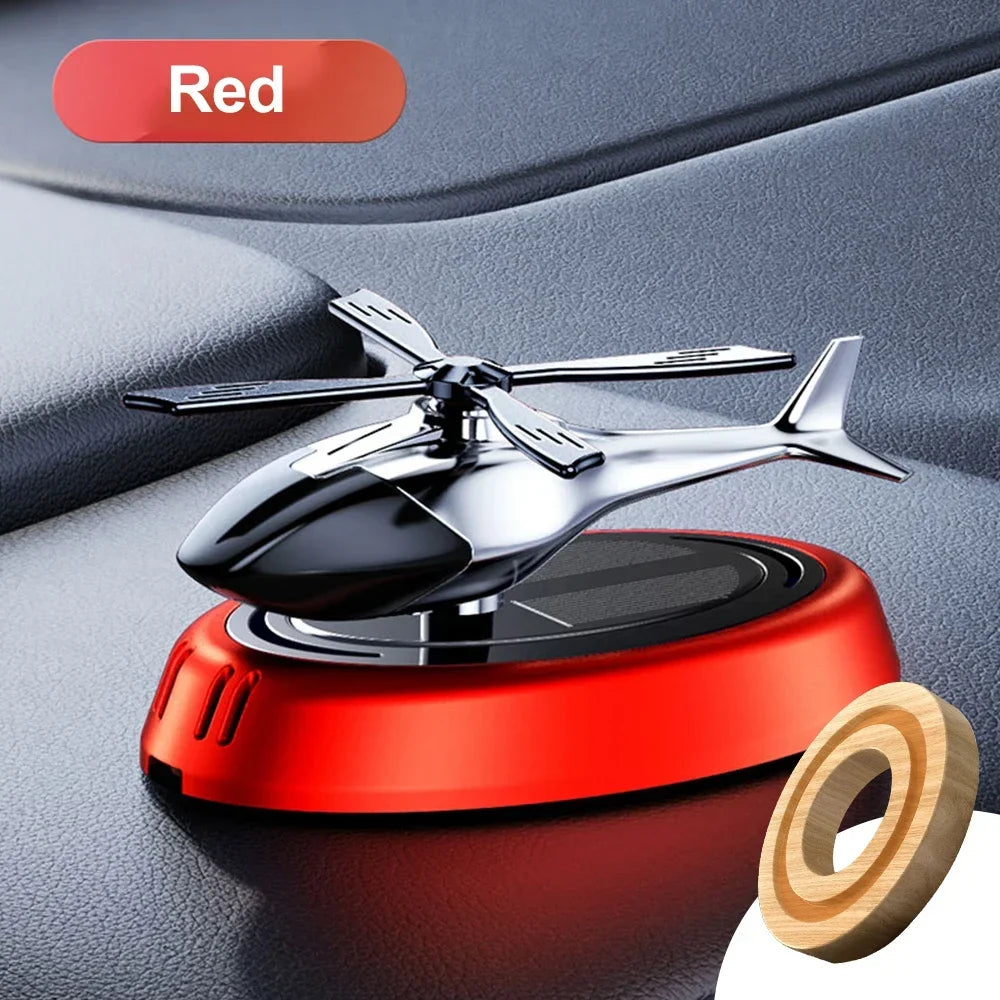 🚁 Solar Car Air Freshener – Helicopter Design | Aromatherapy & Odor Removal