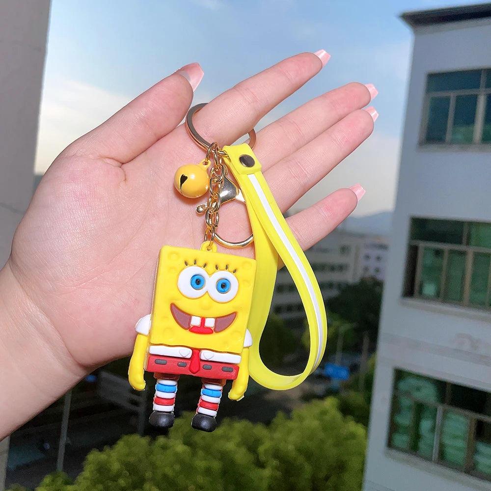 🧽💛 SpongeBob Keychain – Cute & Quirky PVC Fun! 🎉🔑