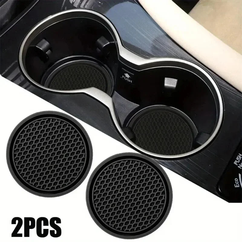 2PCS Universal Car Cup Holder Coasters – Anti-Slip & Waterproof 🥤🚗