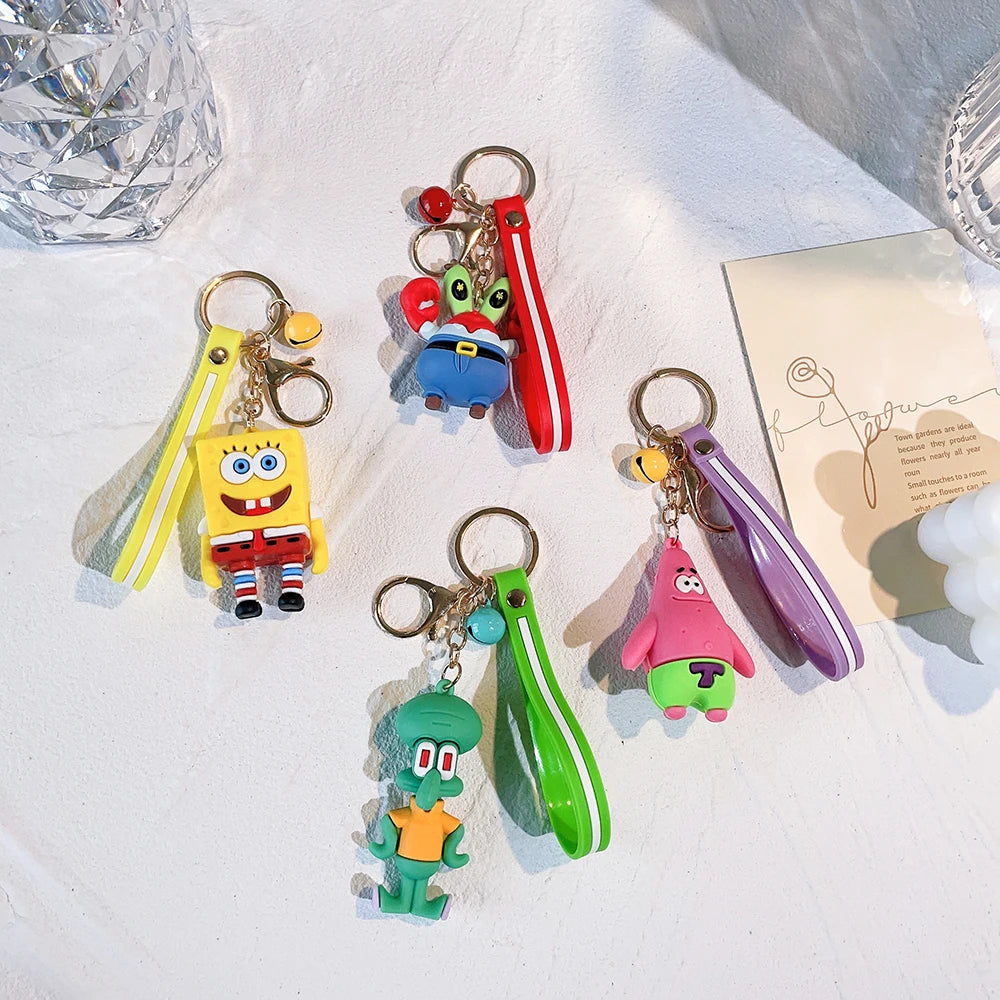 🧽💛 SpongeBob Keychain – Cute & Quirky PVC Fun! 🎉🔑