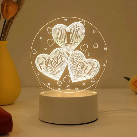 💡 Romantic LED Acrylic Night Light – The Perfect Gift for Any Occasion 🌙