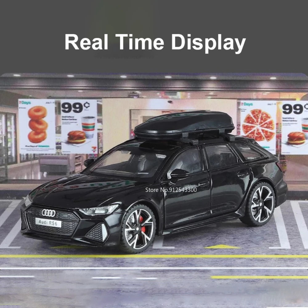 🖤 Audi RS6 Avant 1:32 Scale Diecast Model Car – Luxury Black Edition 🚘