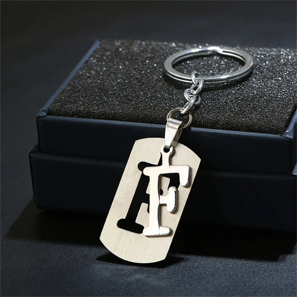 🔠✨ A–Z Letter Keychain – Personalized Steel Charm! 🔑💖