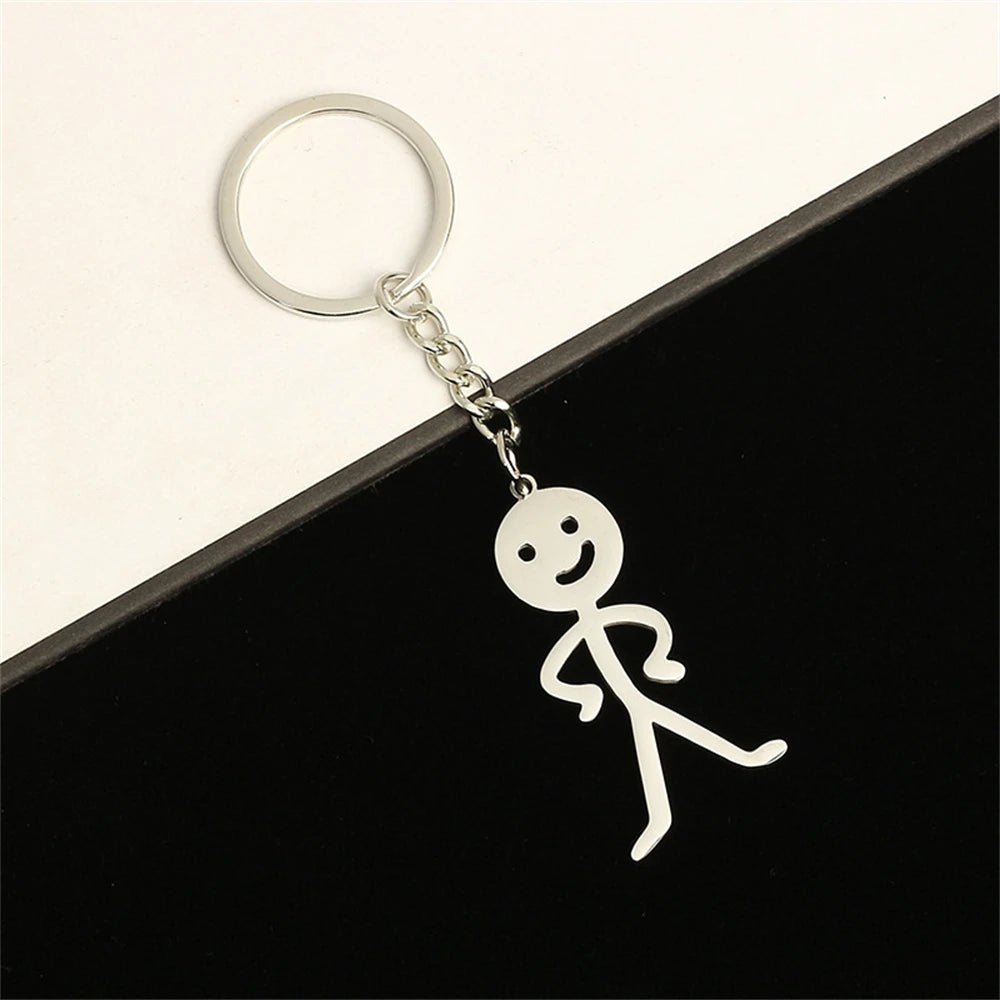 ❤️‍🔥 Funny Finger Heart Stickman Keychains – Couple's Cute Charm 💑🔑