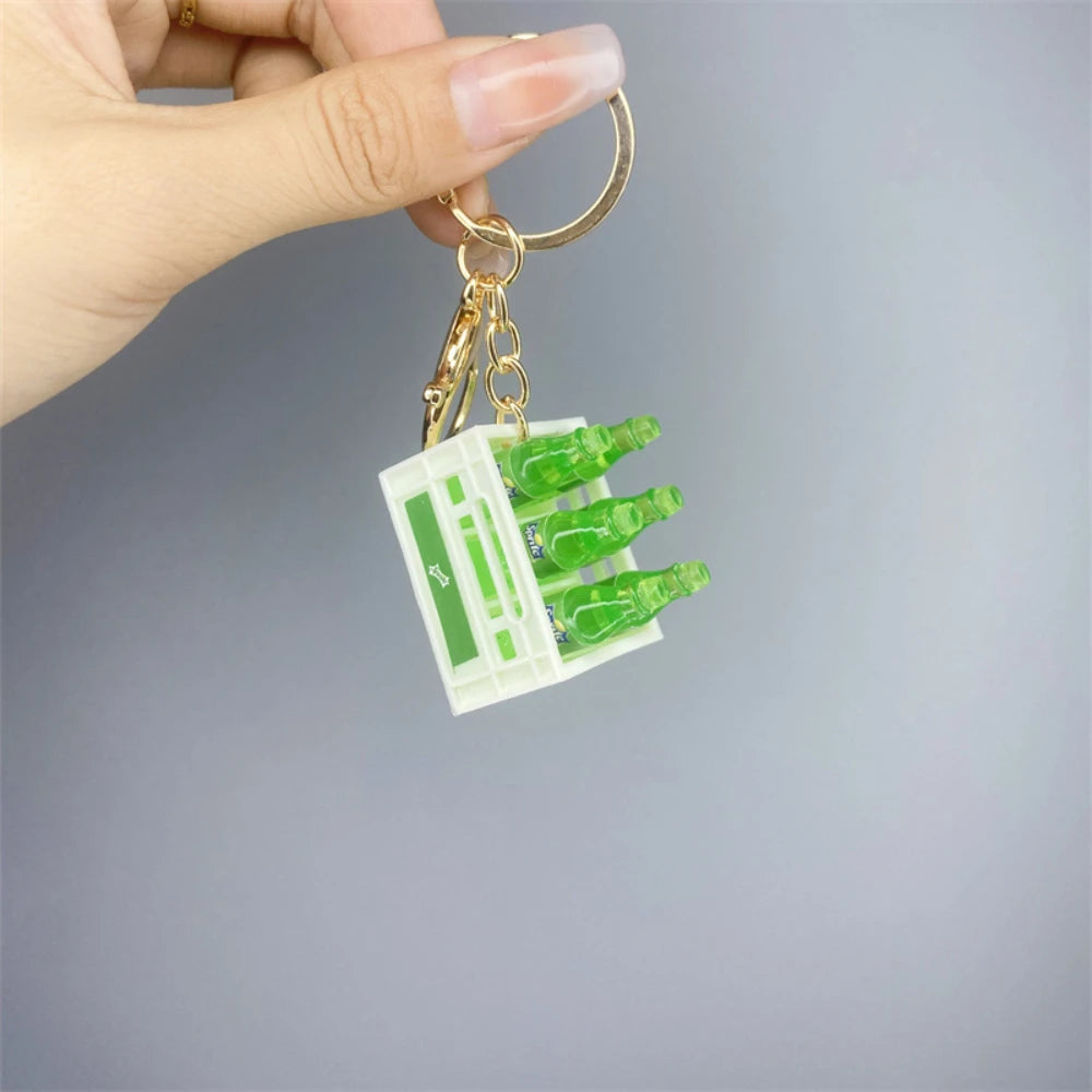 🥤✨ Mini Soda Crate Keychain – Coca Cola, Pepsi, Sprite & More!