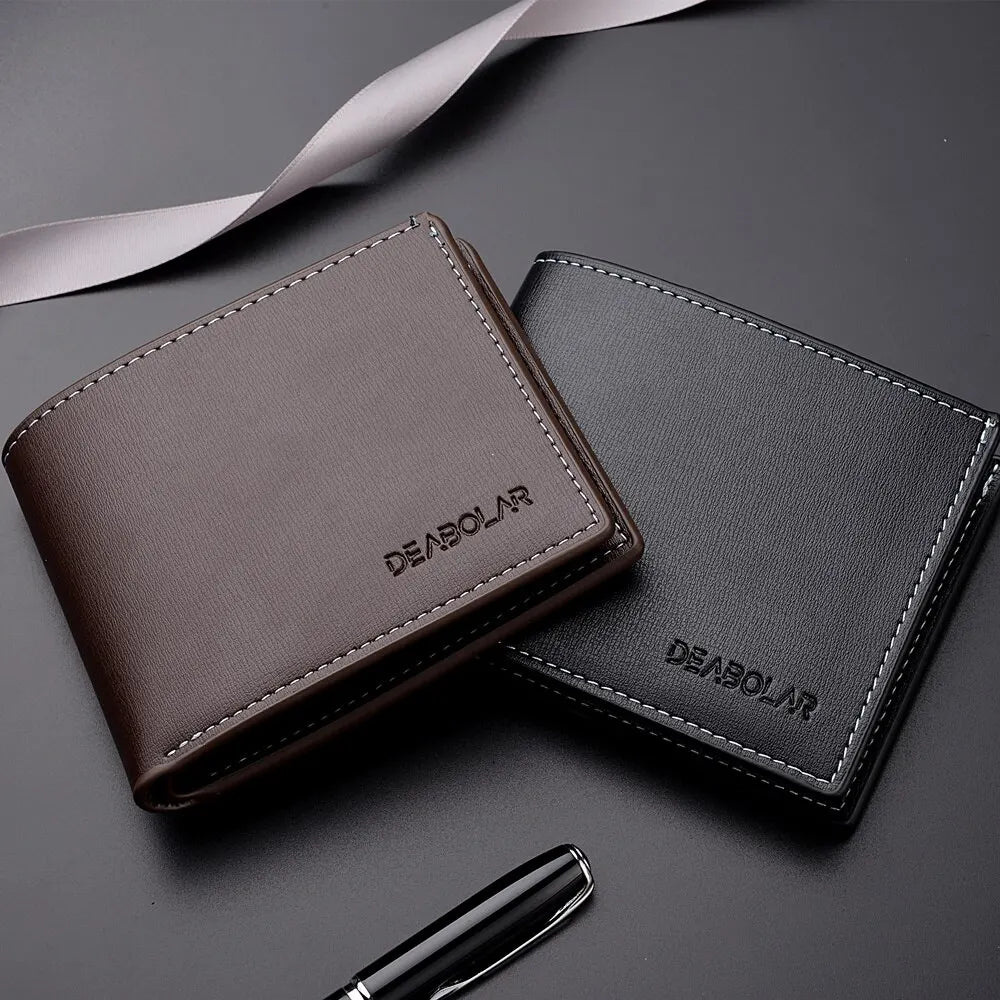 🖤 Sleek & Slim PU Leather Men’s Wallet – Everyday Style, Effortlessly Cool