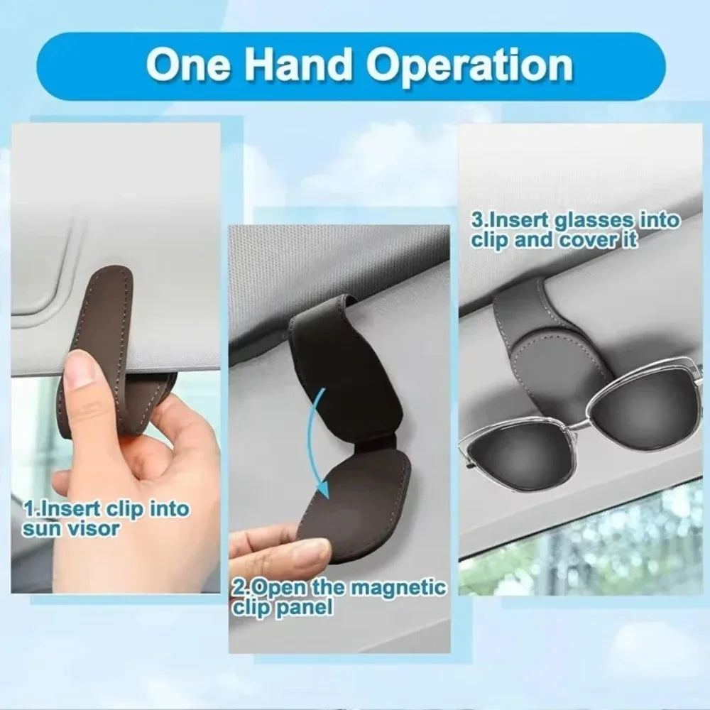 Magnetic Car Sunglasses Holder Clip