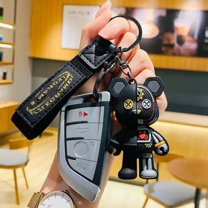 🧸 Cyber Bear Keychain – Futuristic Style with Personality!