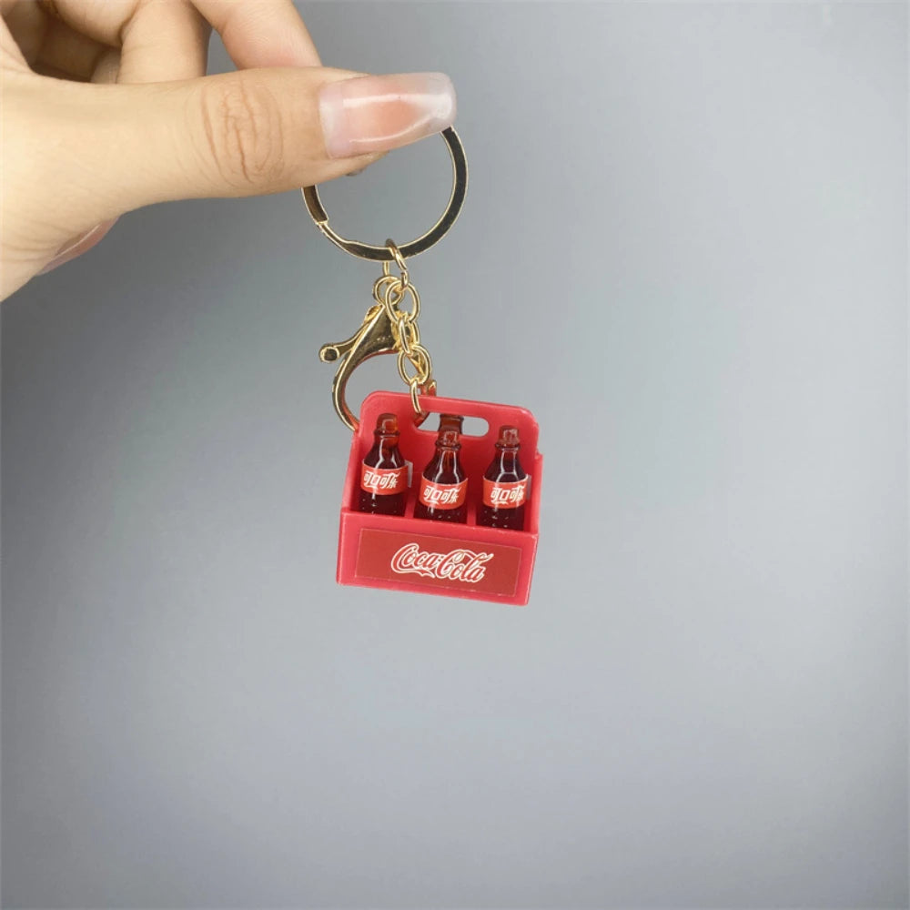 🥤✨ Mini Soda Crate Keychain – Coca Cola, Pepsi, Sprite & More!