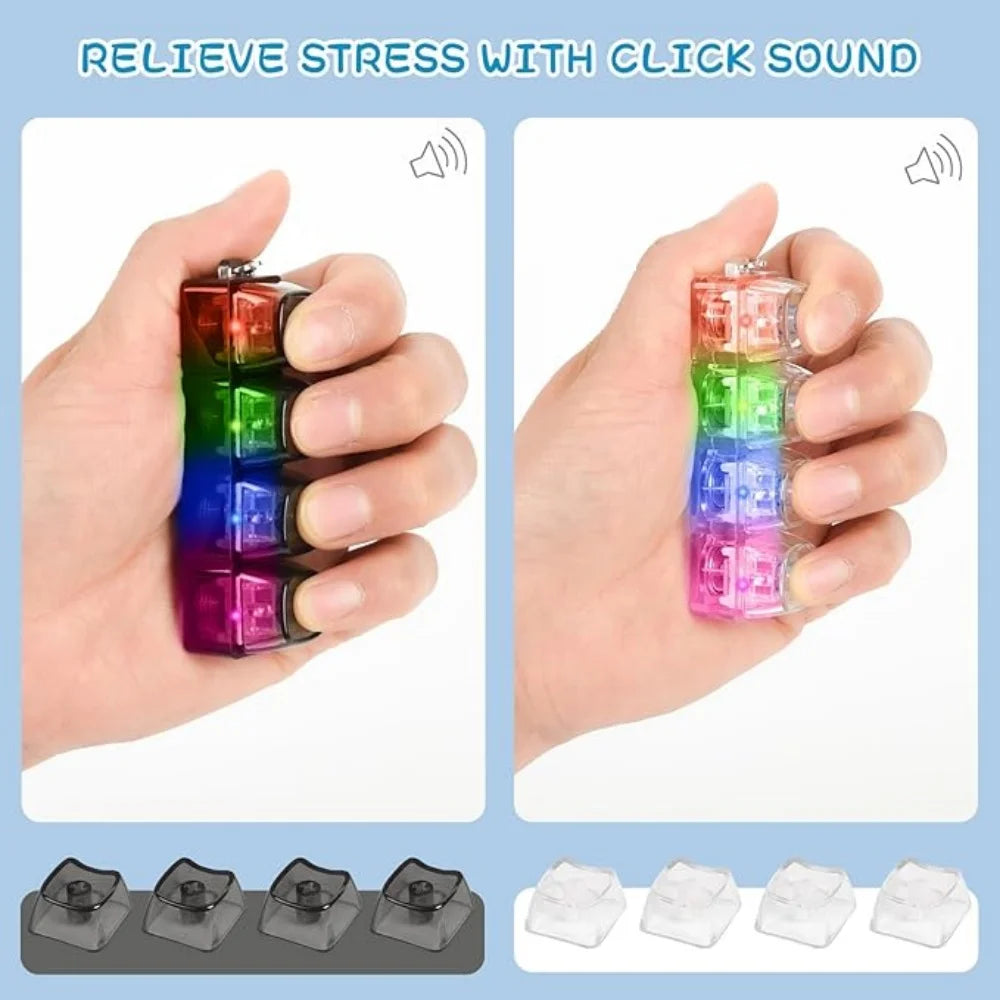 LED Light-Up Keyboard Switch Fidget Keychain