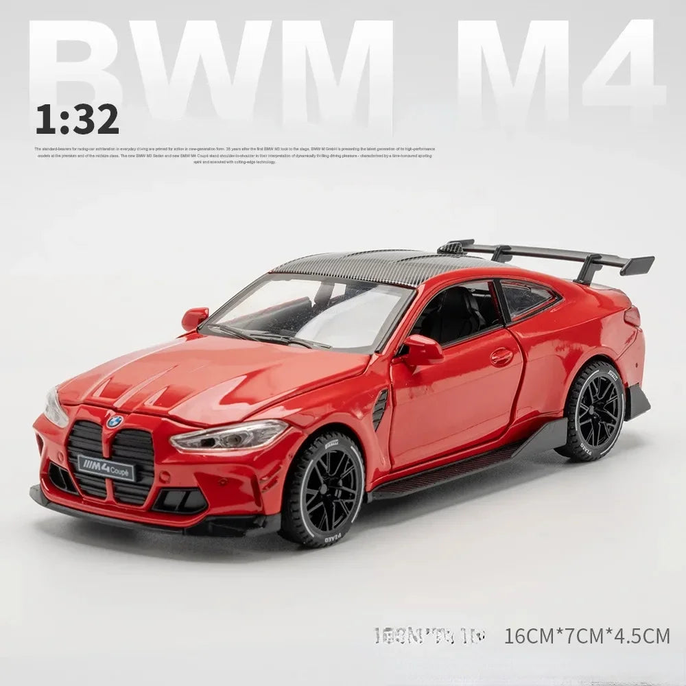 🏁 1:32 BMW M4 Supercar Model – Alloy Diecast with Lights & Sound 🚗✨
