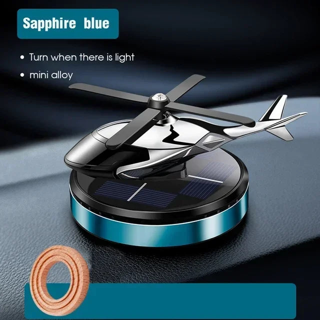 🚁 Solar Car Air Freshener – Helicopter Design | Aromatherapy & Odor Removal