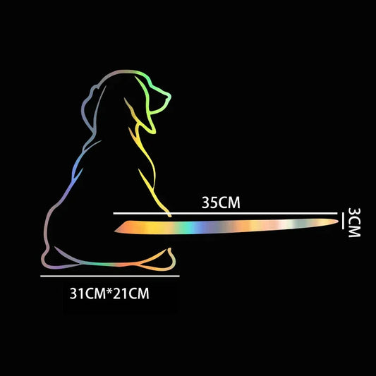 🐶 Dog Outline Car Wiper Sticker – Cute Pet Rear Window Decal 🚗