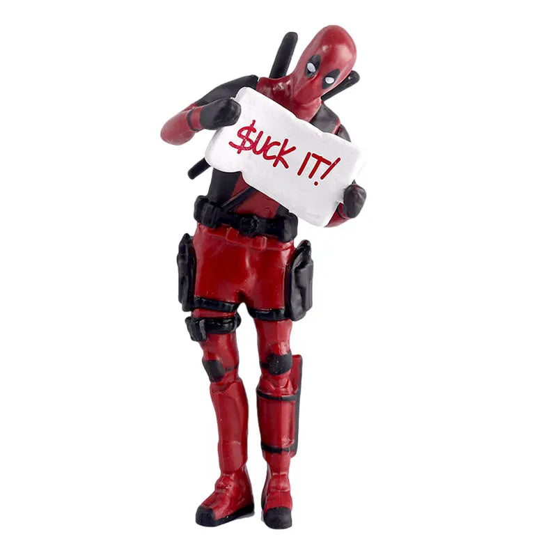 💥 Funny Deadpool Mini Figure – 8cm Marvel Desk Decoration